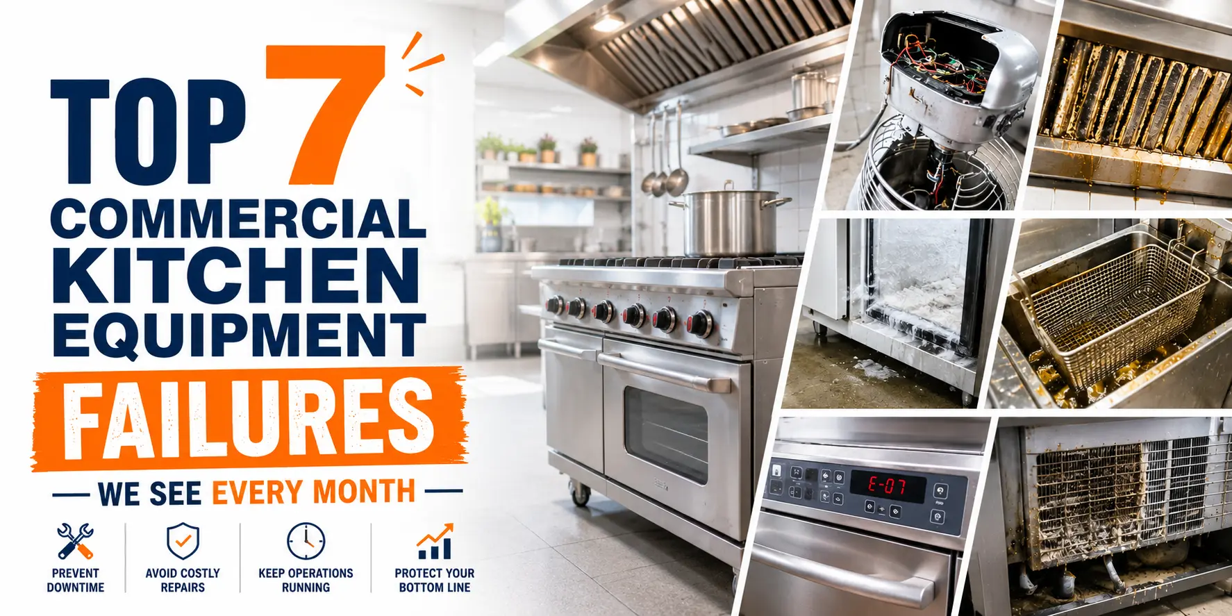 Top 7 Commercial Kitchen Equipment Failures We See Every Month (And How to Prevent Them)