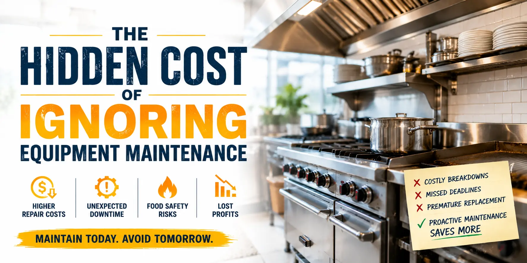 The Hidden Cost of Ignoring Equipment Maintenance (and How It Can Shut Down Your Kitchen Overnight)